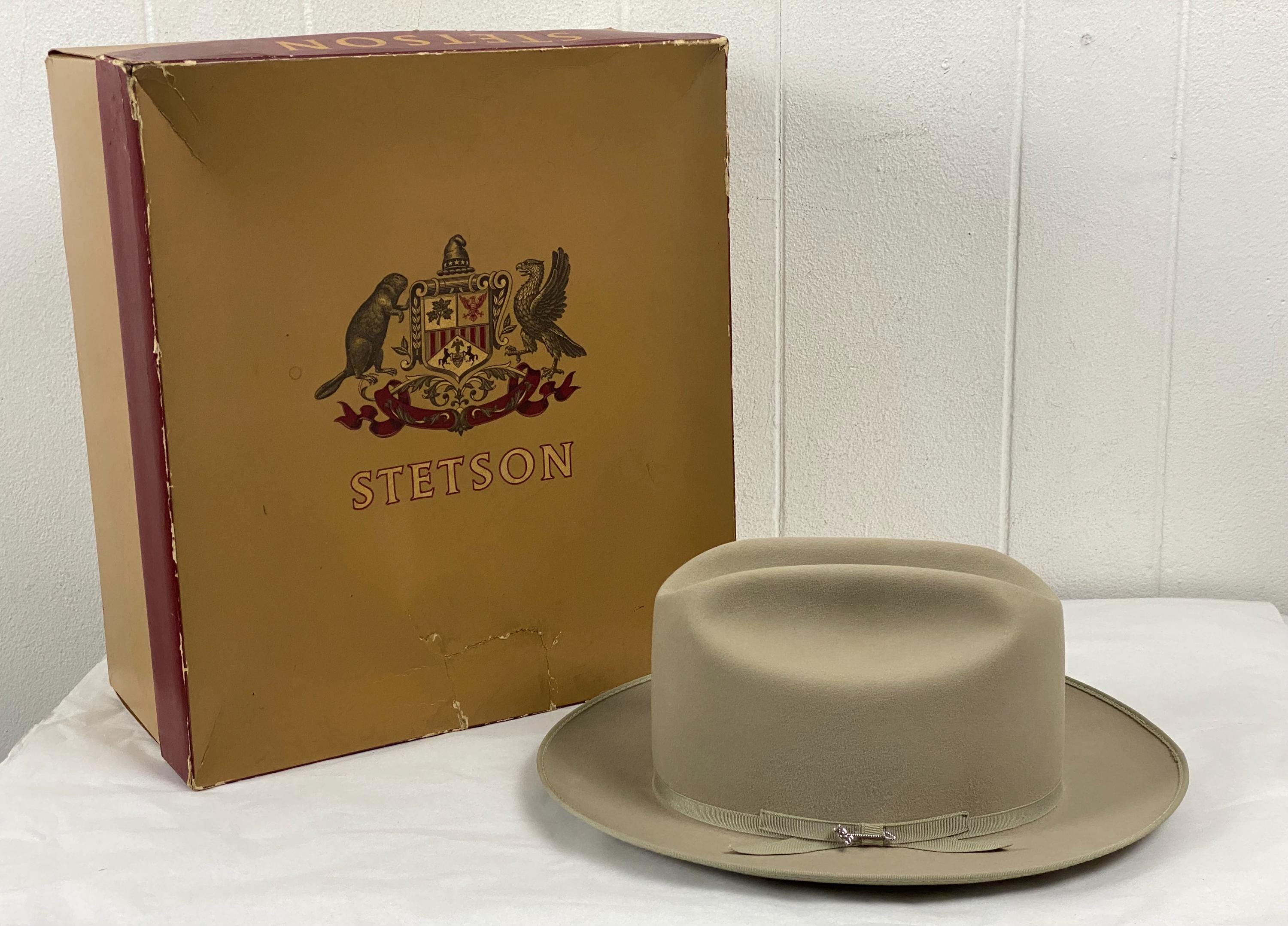 帽子 vintage stetson 7X beaver OPEN ROAD 50s Vintage Stetson, Size 7 1/4, 1950s Stetson Open Road, 7X Beaver