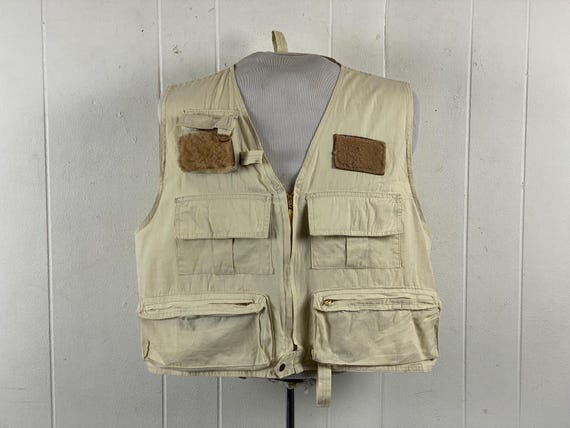 Vintage vest, size large, fishing vest, 1960s vest, cotton vest, fly fishing vest, Seaway Fishing Vest, vintage clothing
