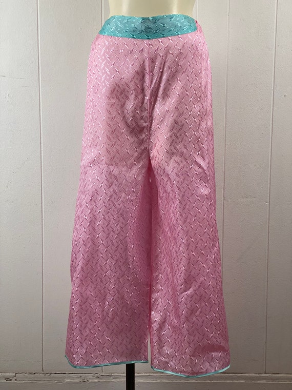 Vintage silk pajamas, size medium, pajama set, ro… - image 7