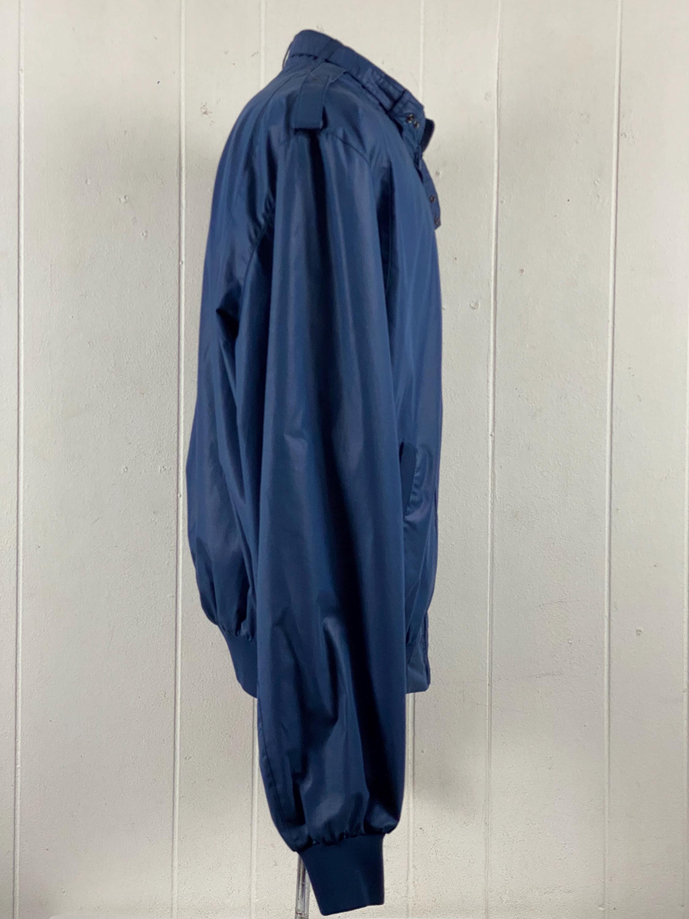 Veste De Course Vintage Homme - Marque Members Only - Bleu Marine - Taille 40 - Style Années 80 - État Très Bon