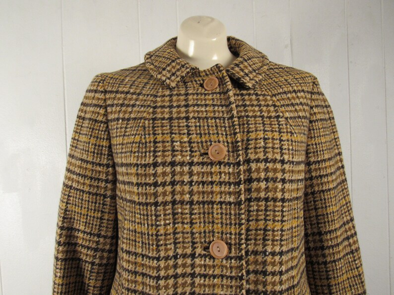 plaid coat 1960s coat Pendleton coat M size medium vintage clothing Vintage coat vintage Pendleton