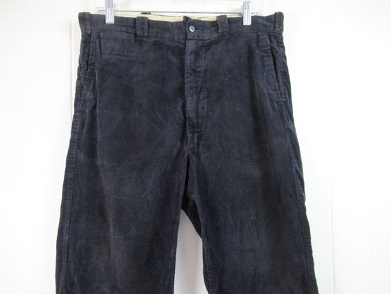 Vintage pants, 1950s pants, corduroy pants, blue p