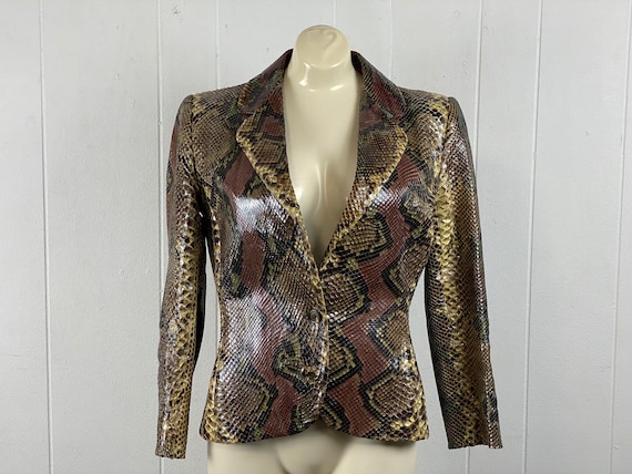 Vintage jacket, size medium, Python jacket, real … - image 1
