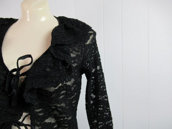 Vintage shirt, lace blouse, 1980s blouse, B.C.B.G… - image 2