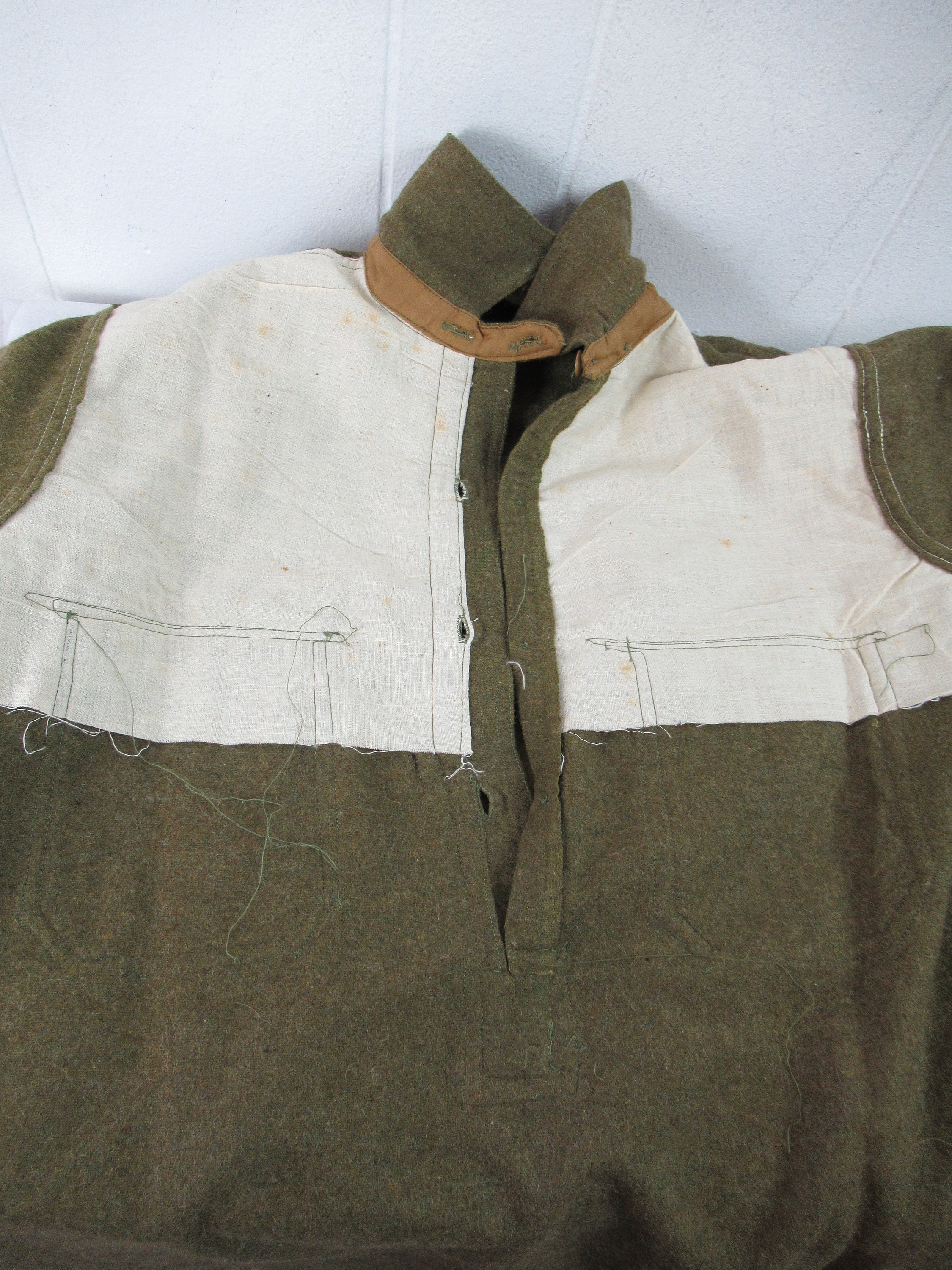 Vintage Shirt, 1910s Shirt, Chin Strap Shirt, Pullover Shirt Vintage Shirt, 1910s Shirt, Chin Strap Shirt, Pullover Shirt