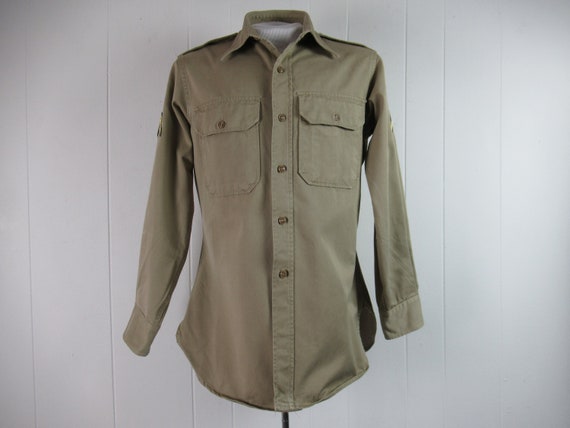 Vintage shirt, 1940s shirt, military shirt, Army s