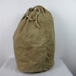 Vintage bag, 1920s bag, khaki bag, U.S. Army bag, vintage duffel bag, military bag, vintage tote, vintage luggage image 1