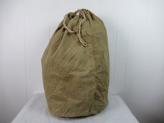 Vintage bag, 1920s bag, khaki bag, U.S. Army bag,… - image 1