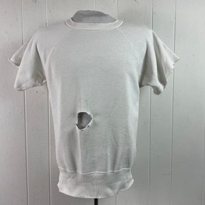 Vintage sweatshirt, distressed sweatshirt, 1950s sweatshirt, Hanes Wind Shield, plain sweatshirt, vintage clothing, wrecked shirt, MEDIUM
