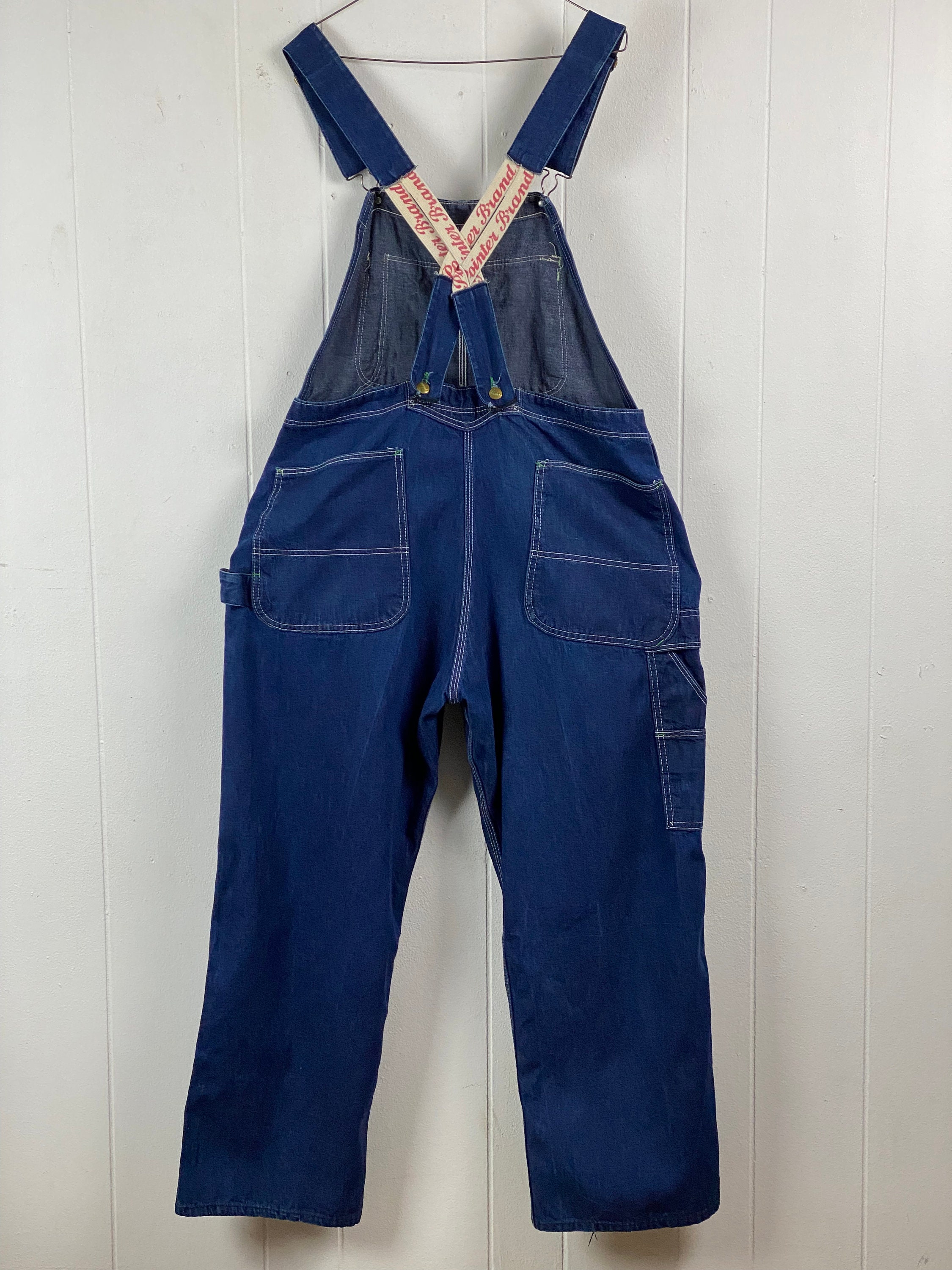Vintage Overalls 1960s Overalls Denim Overalls Pointer Etsy
