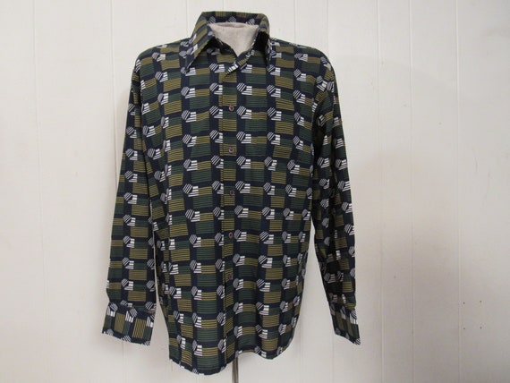 Vintage shirt, 1970s shirt, Disco shirt, vintage 1