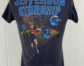 1980s Jefferson Starship T Shirt, Size Small, 1980s T Shirt, 1981