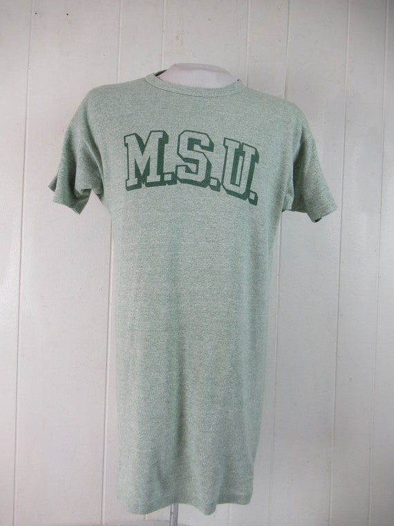 Vintage t shirt, MSU t shirt, 1970s t shirt, Cham… - image 2