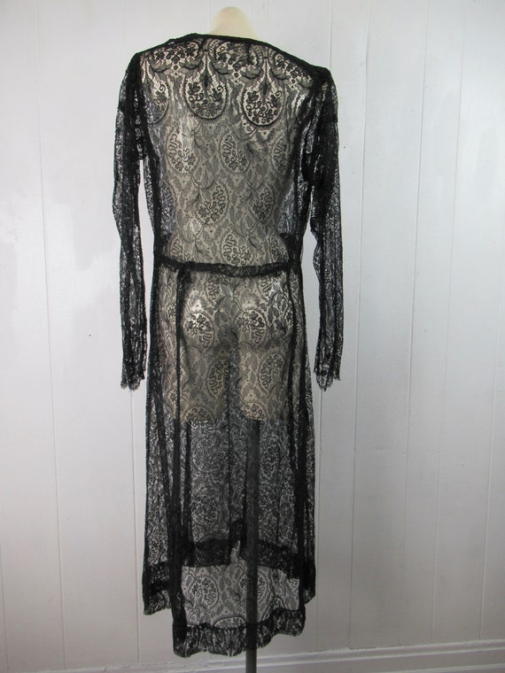 Vintage dress, 1940s dress, lace dress, black lac… - image 5