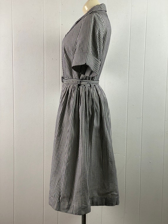 Vintage dress, 1940s dress, seersucker dress, cot… - image 7