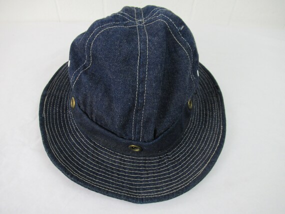 Vintage Hat Denim Hat Floppy Hat 1960s 