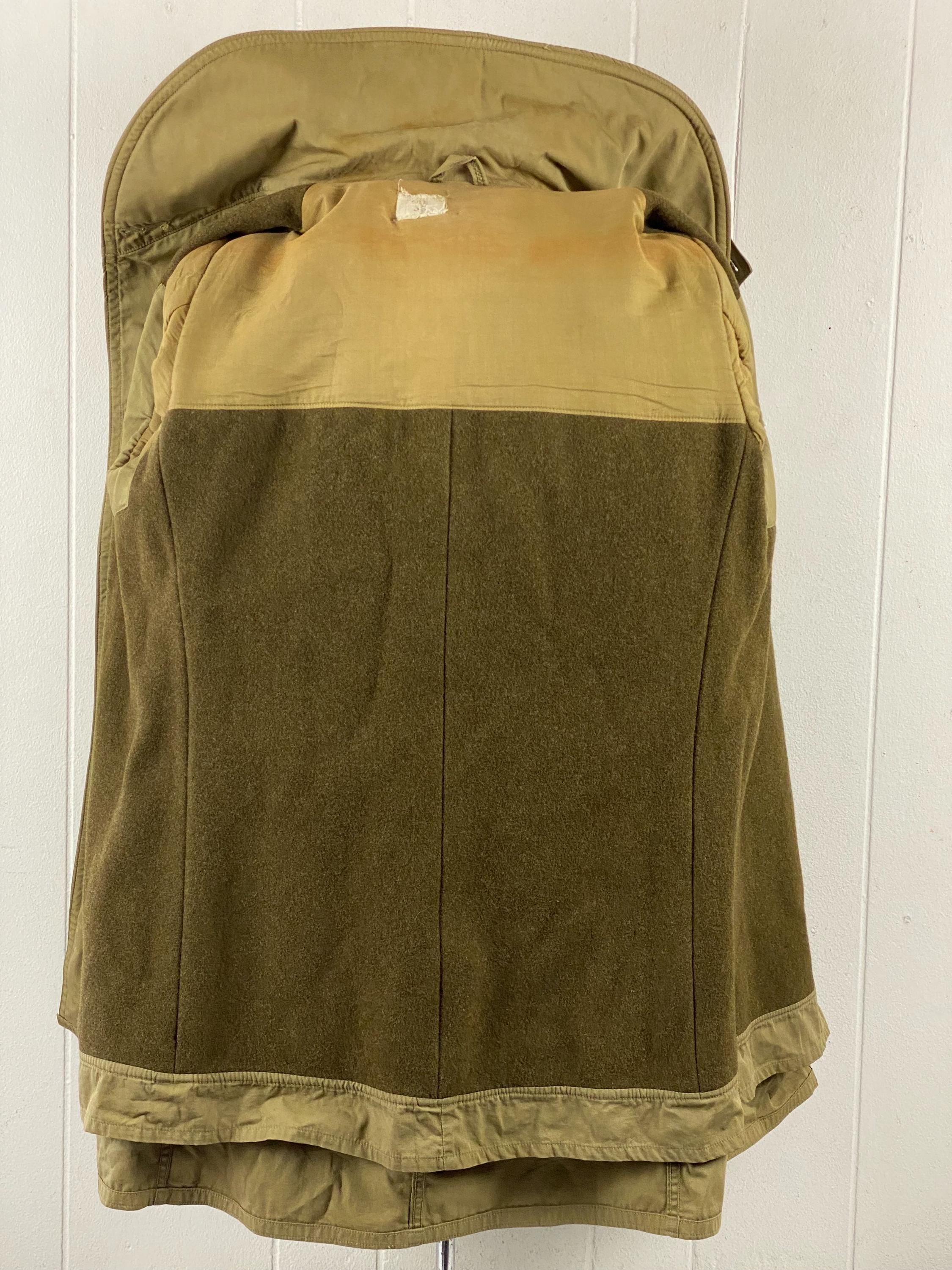 Vintage Coat, Size Medium, WWII Mackinaw Coat, 1940s Double