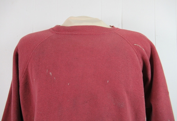 Vintage sweatshirt, light Burgundy, painter's swe… - image 2