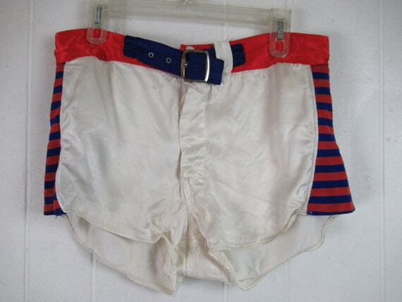 Vintage shorts, Satin shorts, 1930s shorts, basket