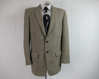 Vintage jacket, 1950s jacket, vintage sports coat, houndstooth jacket, vintage clothing, size 38