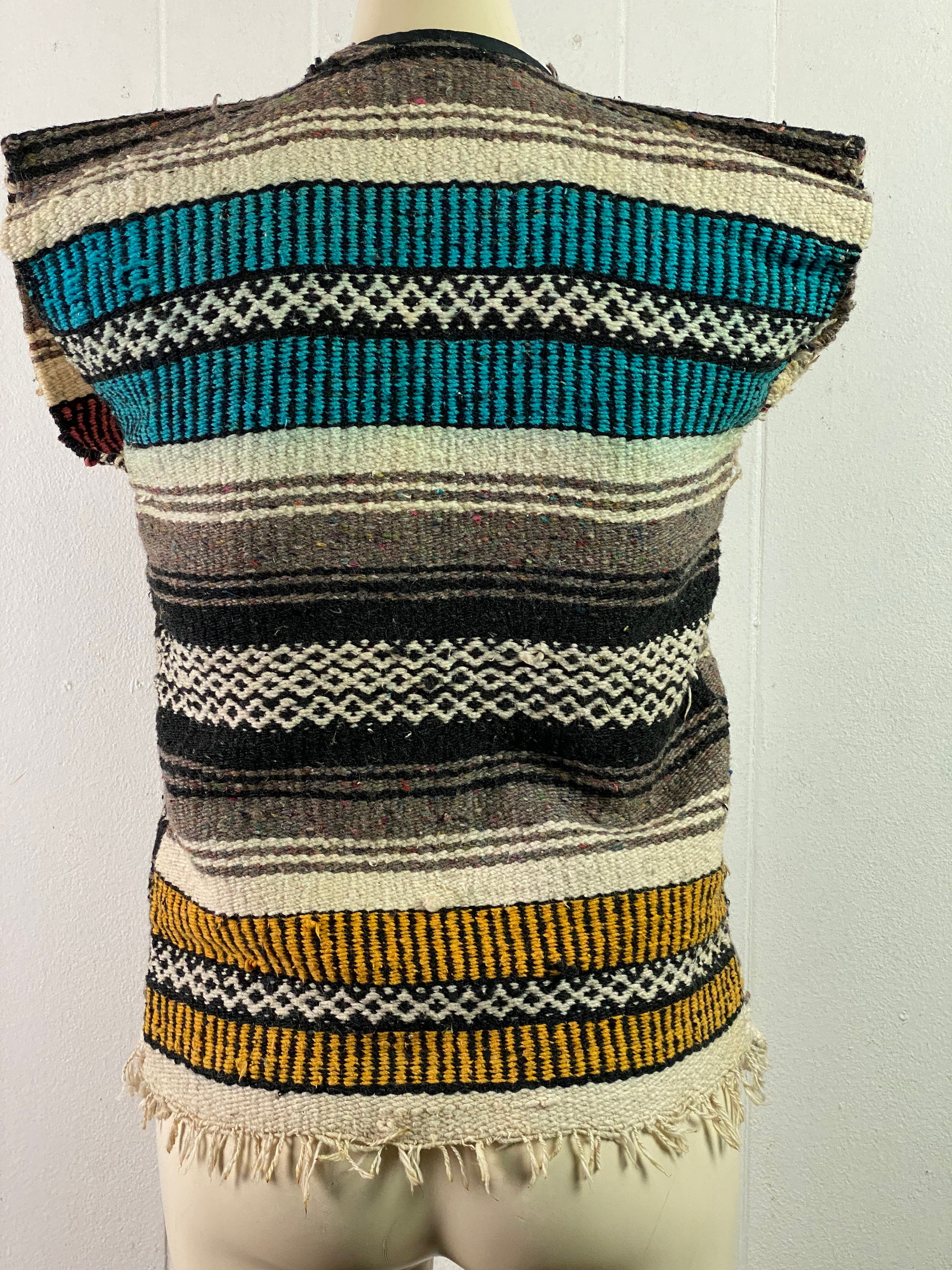 Vintage Vest, 1960s Vest, Hippy Vest, Blanket Vest, Motorcycle Vest, Mexican Vest, Southwestern Vest, Vintage Clothing, Size Small - Etsy Vintage Vest, 1960s Vest, Hippy Vest, Blanket Vest, Motorcycle Vest, Mexican Vest, Southwestern Vest, Vintage Clothing, Size Small - Etsy
