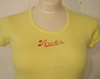 VINTAGE T-Shirt, Vintage T-Shirt, Strohs T-Shirt, Bier-T-Shirt, Detroit-T-Shirt, 1970er Jahre T-Shirt, Vintage-Kleidung, groß