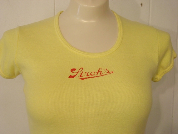 vintage T-shirt, vintage tee, Stroh's t shirt, bee