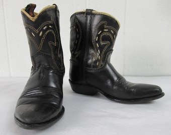 Baby Stiefel, Vintage Cowboy Stiefel, 1960er Stiefel, Westernstiefel, Lederstiefel, Vintage Stiefel, Größe extra winzig