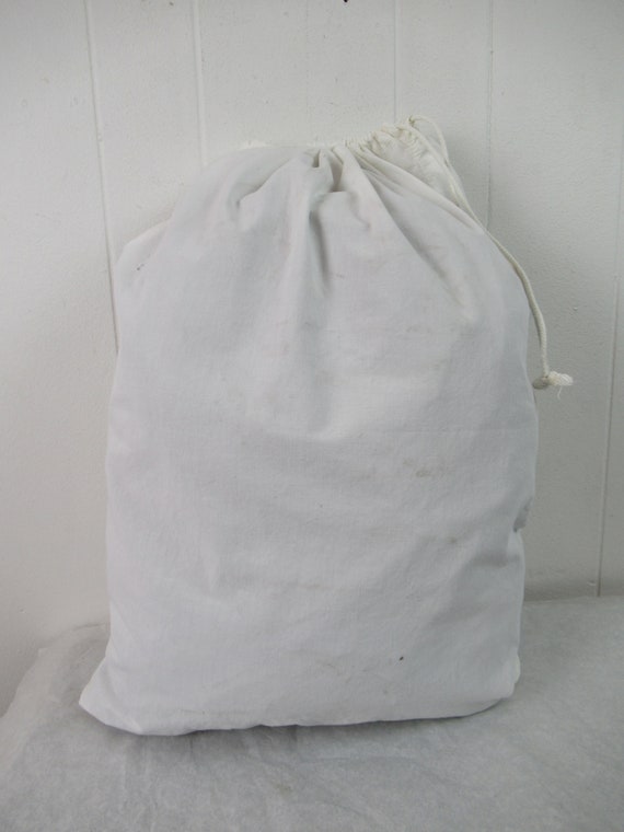 Vintage bag, cotton bag, 1950s bag, laundry bag, … - image 5