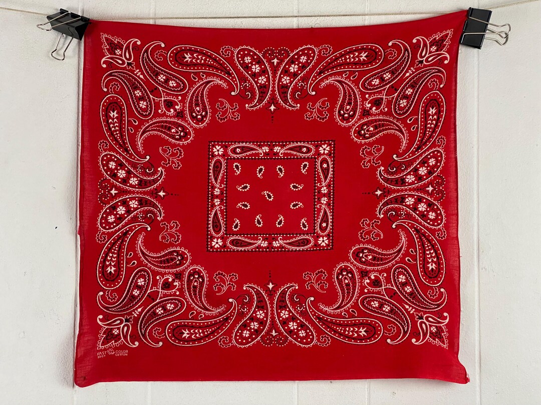 ビンテージ　バンダナ 20 ヴィンテージ バンダナ、21 インチ x 20 インチ、1950 年代のバンダナ