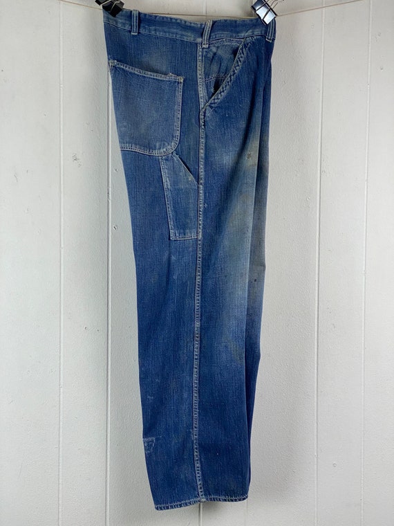 Vintage pants, 33 X 28.5, 1930s denim pants, work… - image 9