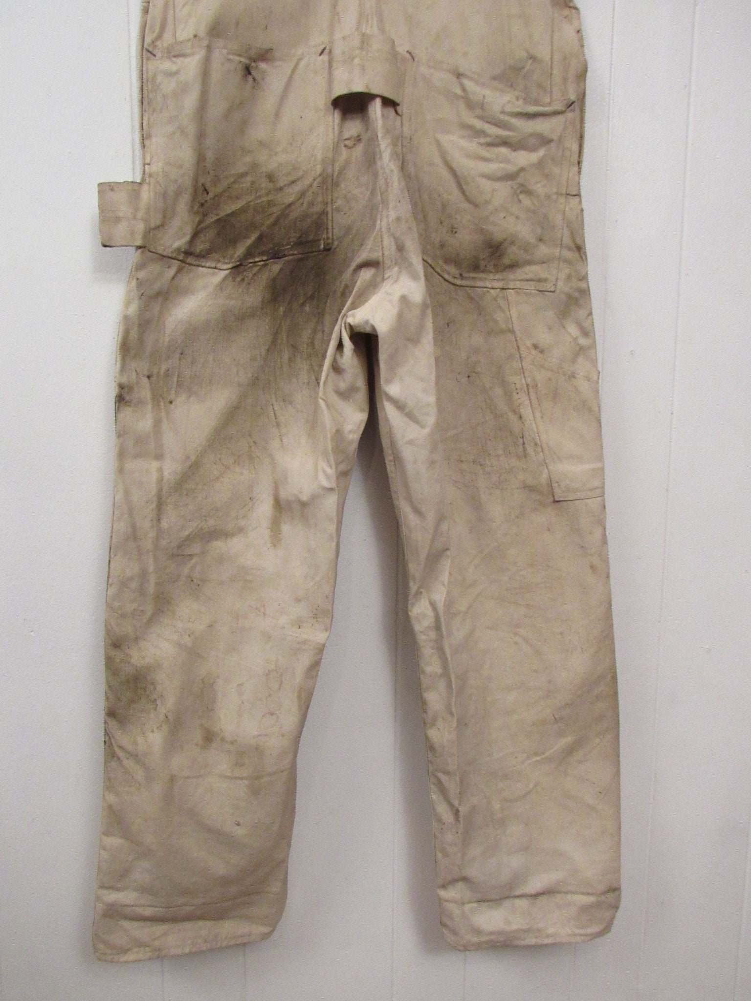 パンツ COALMINE GALANTEED 1930's WESTOVERALLS 1930s 1940s Mens 10 Ounce Denim Bib Overalls Red White Blue