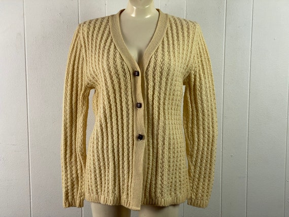 Vintage sweater, 1960s sweater, cable knit sweate… - image 1