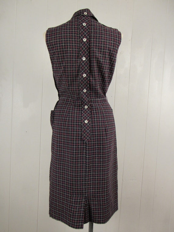 Vintage dress, 1950s dress, size small, plaid dre… - image 5