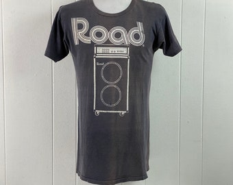 Vintage t-shirt, 1980s t shirt, graphic t shirt, Rock t shirt, Detroit t shirt, ROAD t shirt, music t shirt, vintage clothing, size medium