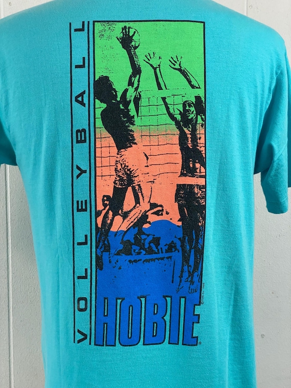 Vintage t shirt, size large, Hobie t shirt, 1980s t shirt, Beach Volleyball t shirt, surfer t shirt, vintage clothing, NOS View 6