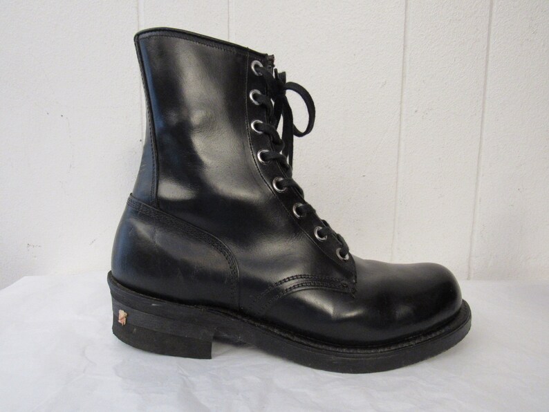 Vintage Boots Work Boots Combat Boots 1960s Boots Black - Etsy