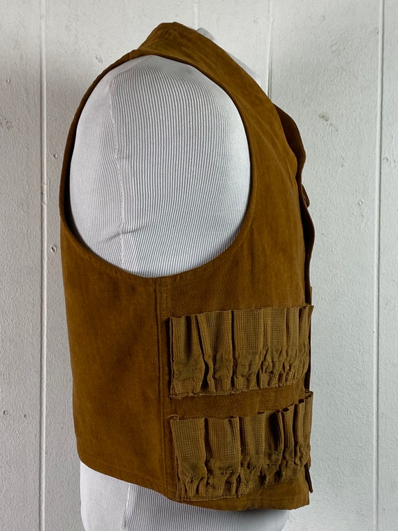 Vintage vest, 1930s vest, Moleskin vest, hunting … - image 6