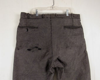 Vintage Pants, 1930s Work Pants, Moleskin Pants, Cline Fabrics