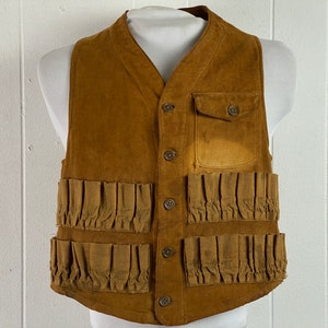 Vintage 1920s Moleskin Work Vest Old Glory Brand Snap Button