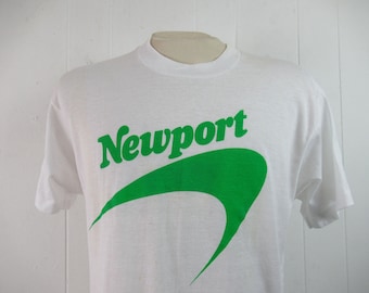 Vintage t shirt, 1980s t shirt, Newport t shirt, cigarette t shirt, Newport cigarettes, vintage clothing, size large