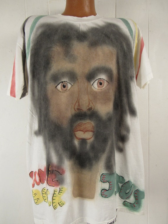 Vintage t shirt, outsider art t shirt, Jesus t sh… - image 2