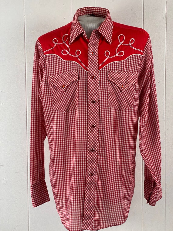 Vintage Cowboy shirt, size large, 1970s shirt, we… - image 2