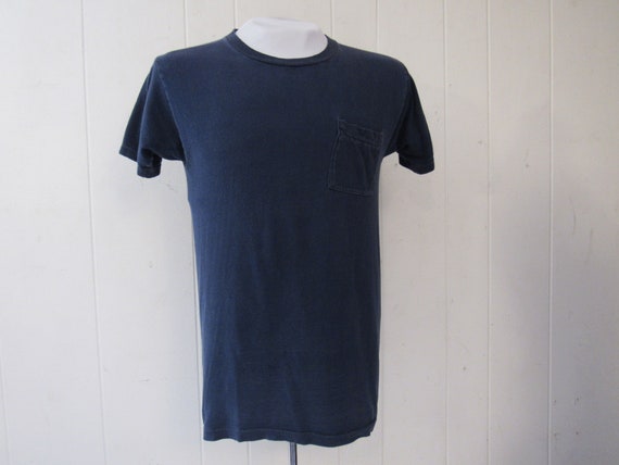 Vintage t shirt, pocket t shirt, 1960s t shirt, na