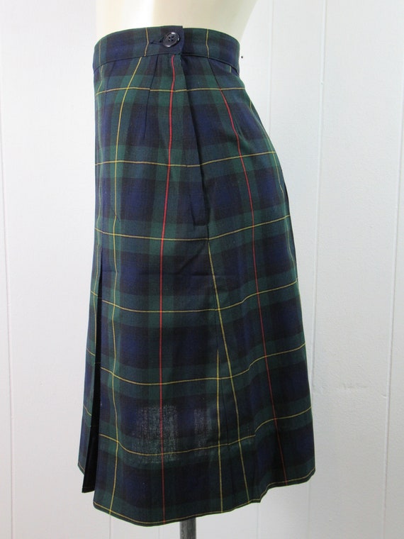 Vintage skirt, school girl skirt, plaid skirt, 19… - image 2