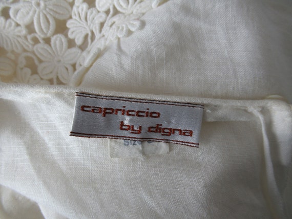 Vintage dress, white dress, linen dress, lace dre… - image 9