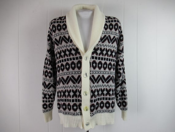 Vintage sweater, 1970s sweater, vintage cardigan,… - image 1