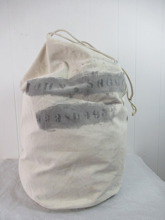 Vintage bag, duffel bag, 1940s bag, Army bag, mili