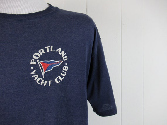 Vintage t shirt, Portland Yacht Club, 1980s t shi… - image 1