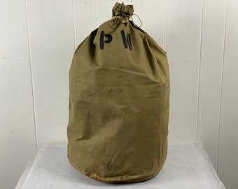ヴィンテージ ダッフルバッグ、1940 年代のバッグ、USN バッグ、海軍